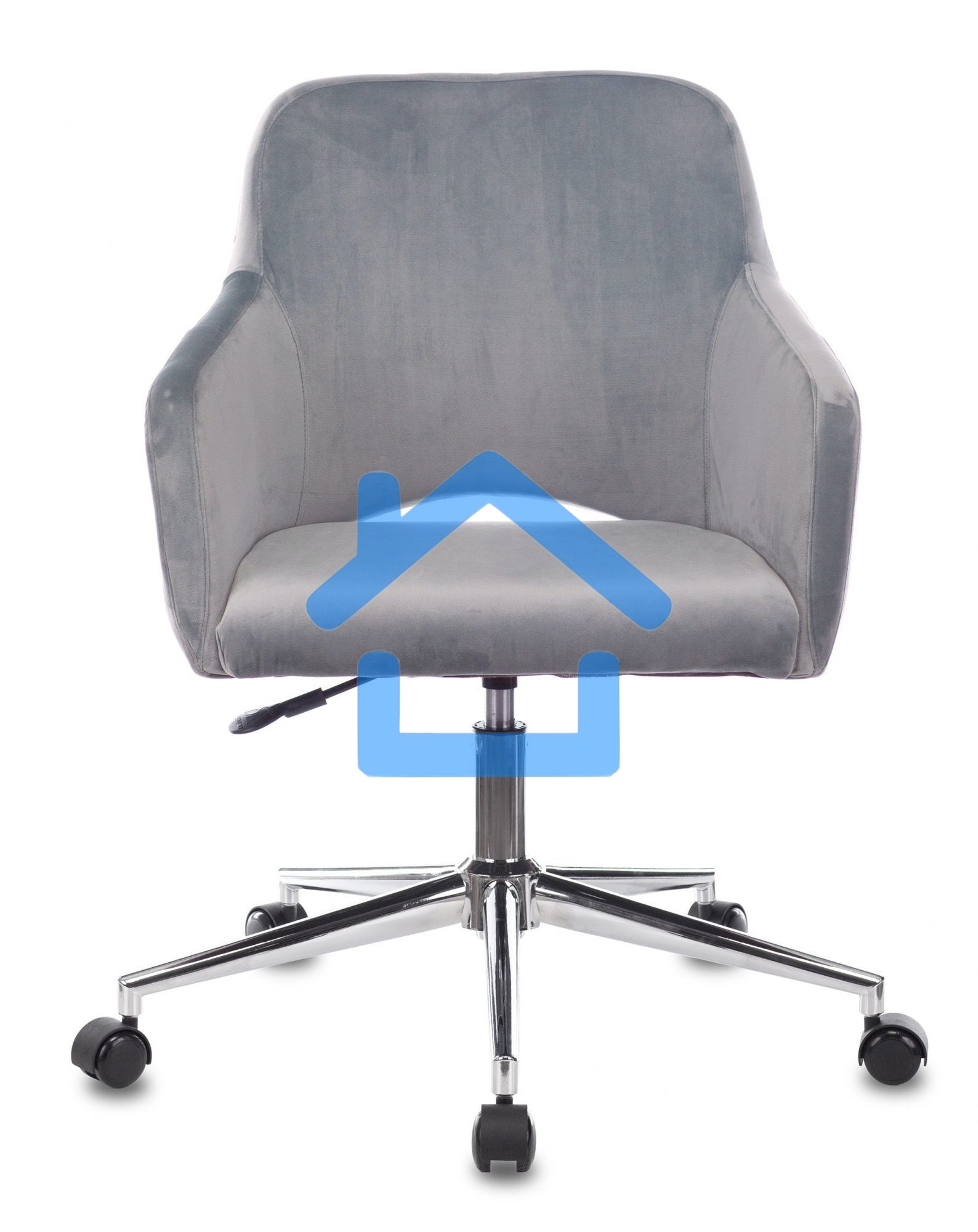 Кресло офисное Бюрократ CH-380SL серая жемчужина Italia 26, крестовина металл хром