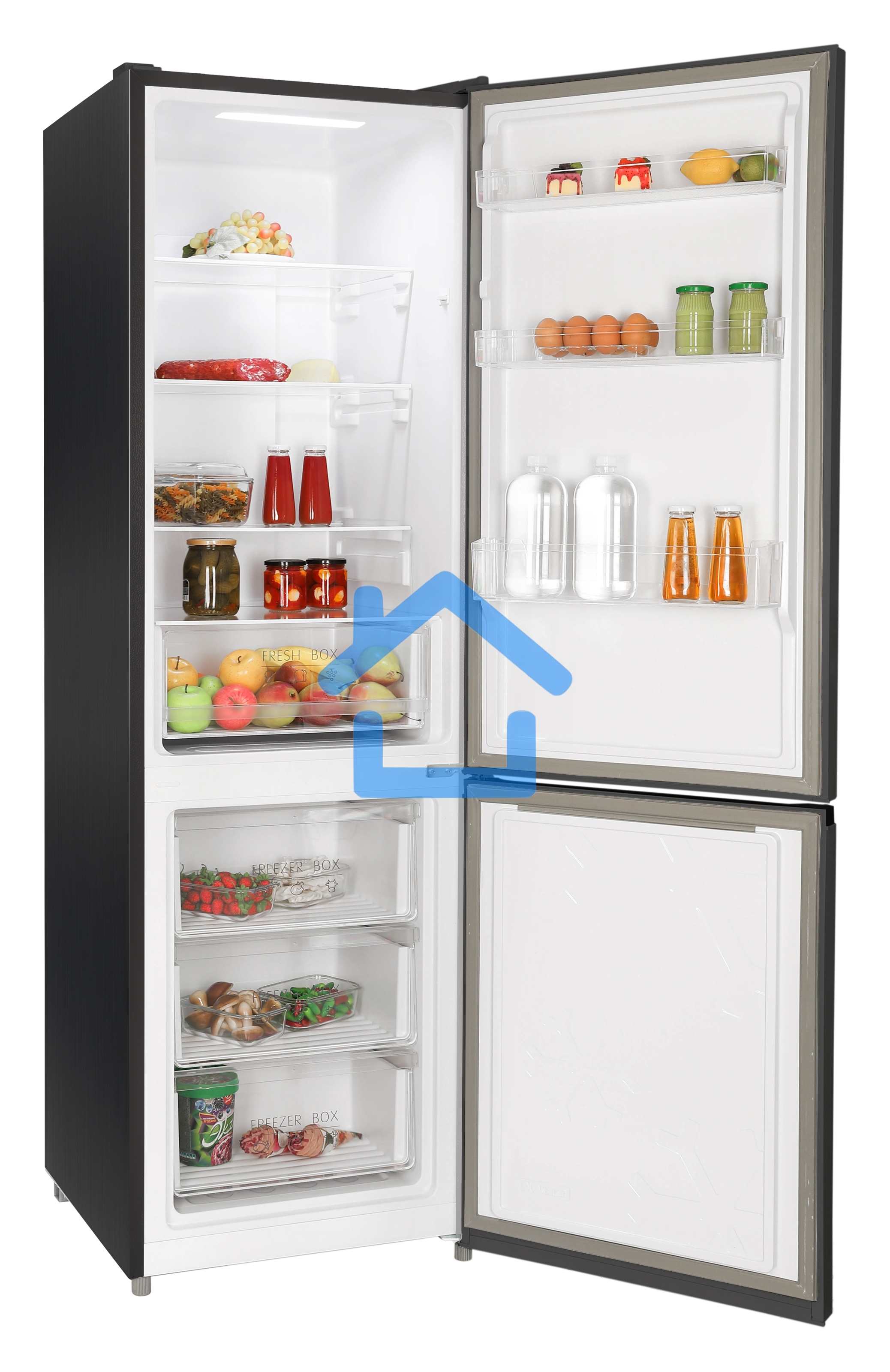 Холодильник Nordfrost RFC 390D NFXd темная нержавеющая сталь двухкамерный 240/95л морозилка снизу