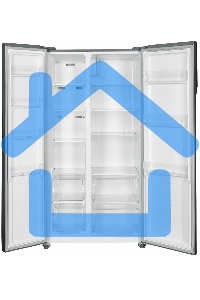 Холодильник Kraft KF-MS4801XI серый двухкамерный, 316/164 л, морозилка сбоку, No Frost, Side-by-Side