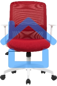 Кресло компьютерное Cactus CS-WMC333-RD темно-красный, сиденье темно-красный, сетка/ткань, низк. спин. крестов. пластик, пластик белый