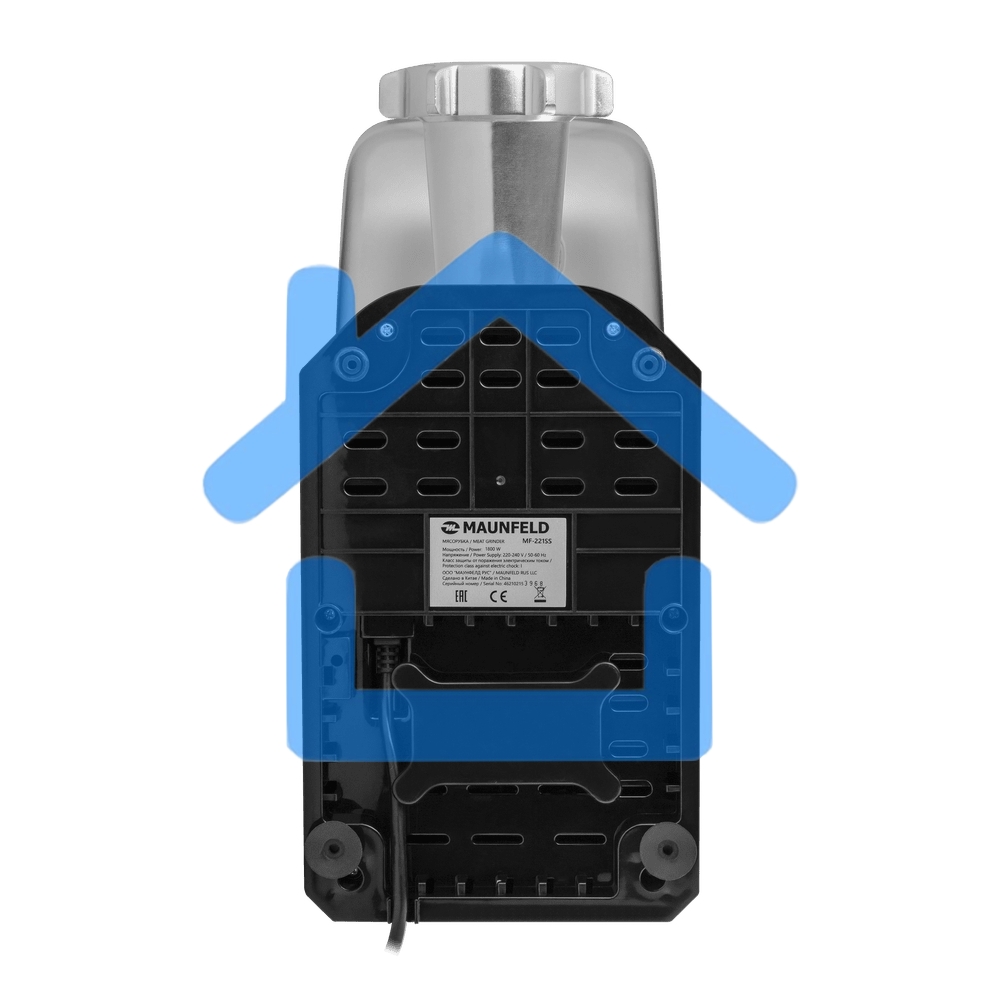Мясорубка электрическая Maunfeld MF-221SS нержавеющая сталь, 1800 Вт