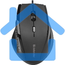 Мышь проводная Defender Accura MM-362 черный, 1600 dpi, USB, кнопки - 6