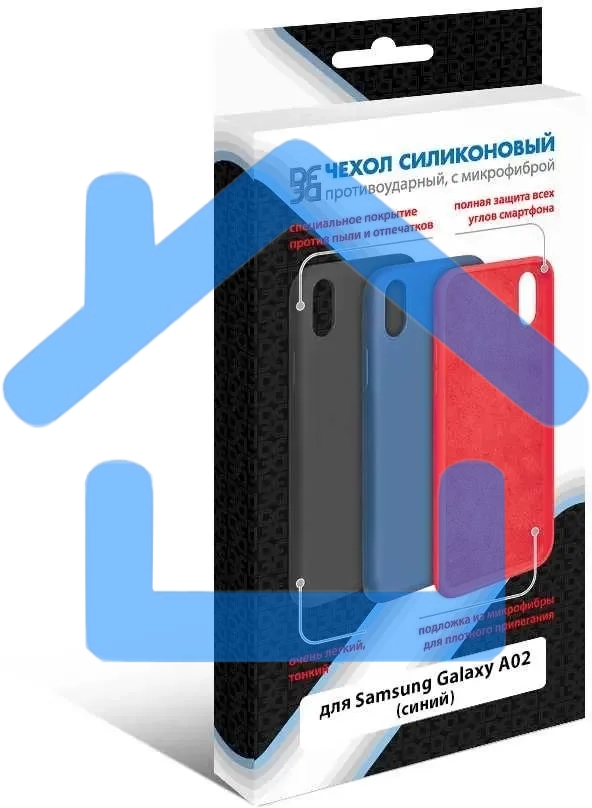 Чехол (клип-кейс) DF для Samsung Galaxy A02 sOriginal-27 синий