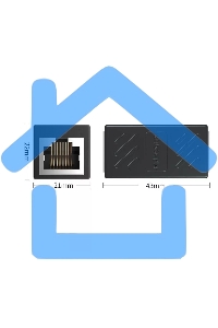 Модуль RJ-45 (F) <->RJ-45(F),FTP, проходной, ABS пластик, черный, кат. 5e VCOM <CT251S>