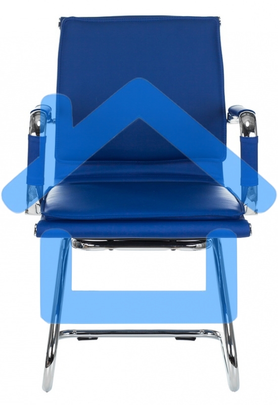 Кресло компьютерное Бюрократ CH-993-Low-V/blue синий, низкая спинка, искусственная кожа