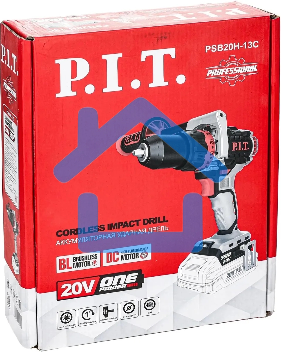 Дрель ударная P.I.T. PSB20H-13C патрон:быстрозажимной реверс