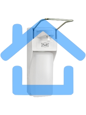 Локтевой дозатор для жидкого мыла и дез. растворов, 1000 мл Puff-8197 пластиковый