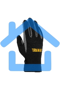 Перчатки универсальные Denzel 68087 искусственный мех, работа с сенсорным экраном, размер 9