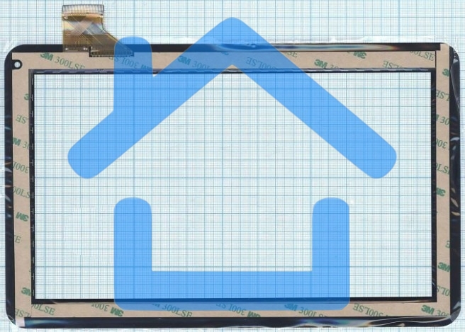 Сенсорное стекло (тачскрин) WJ608-V1.0 (V2.0), черное