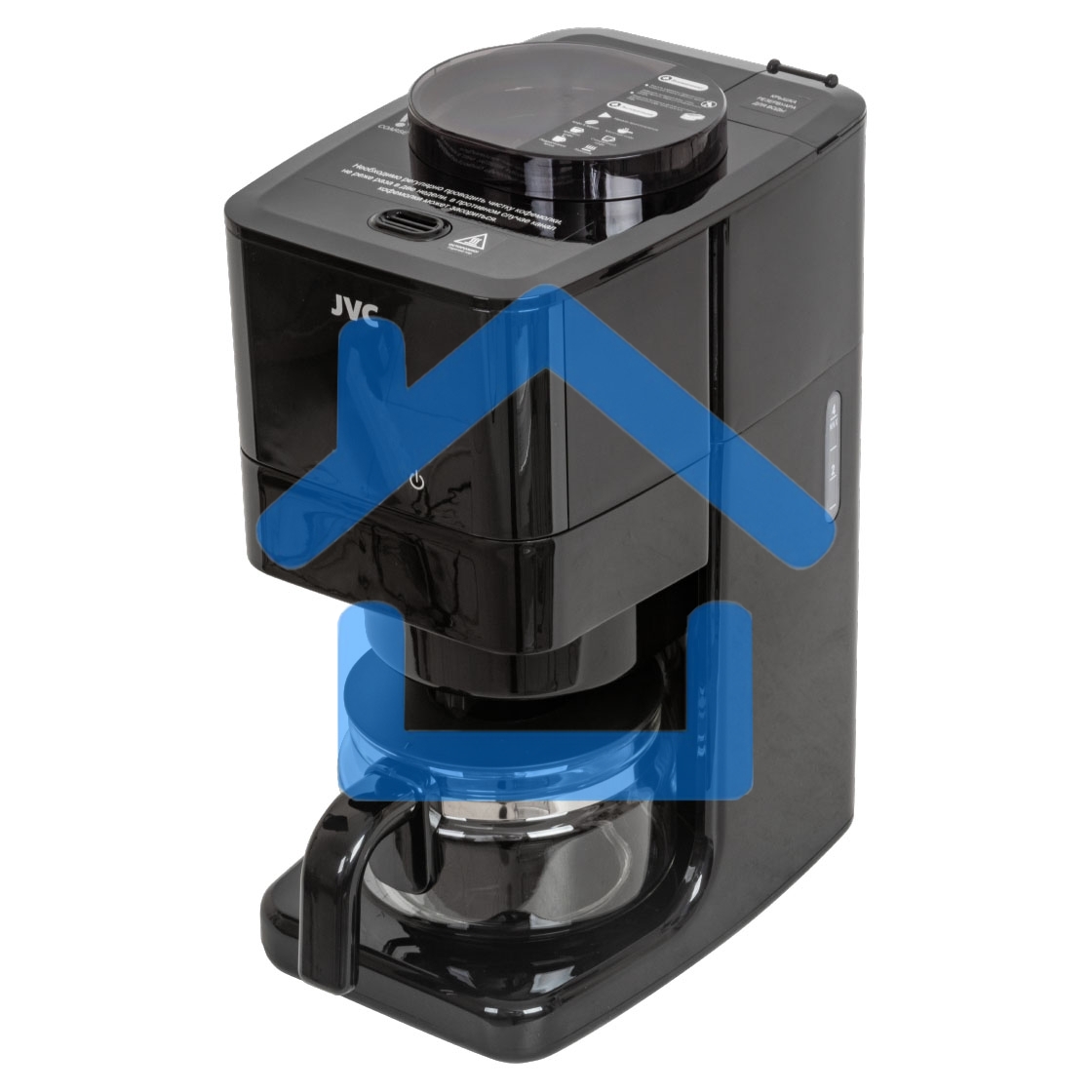Кофеварка капельная JVC JK-CF37 черный, зерновой/молотый, 0.6 л, 730 Вт