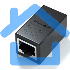 Модуль RJ-45 (F) <->RJ-45(F),FTP, проходной, ABS пластик, черный, кат. 5e VCOM <CT251S>