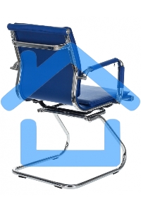 Кресло компьютерное Бюрократ CH-993-Low-V/blue синий, низкая спинка, искусственная кожа