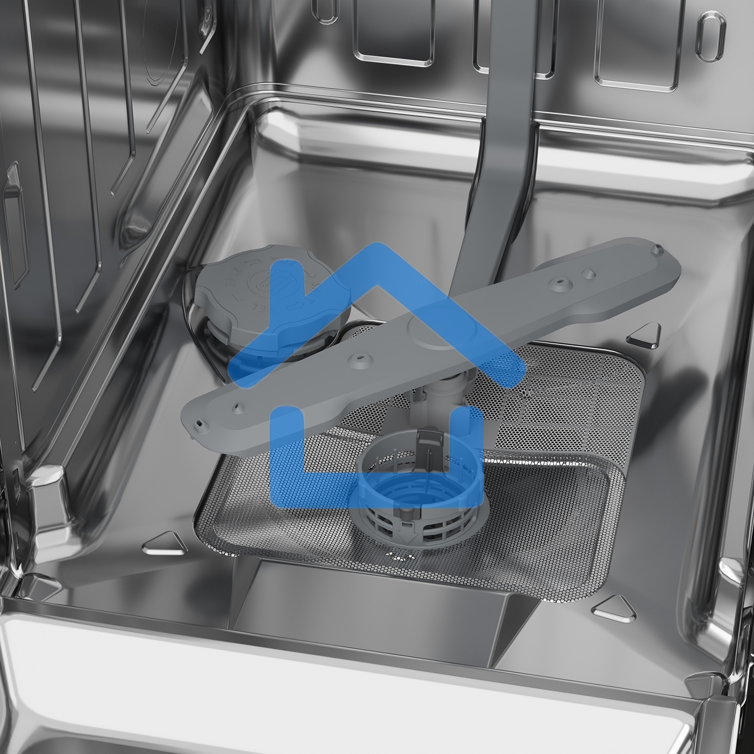 Посудомоечная машина Beko DVS050R02S, серебристая, 44.8 см, 10 компл., 49 дБ, класс A