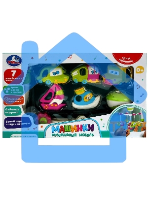Машинки УМКА. Музыкальный Мобиль. 7 колыбельных песен, сьемные игрушки, белый шум и звуки природы.
