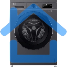 Стиральная машина LG F2Y1WS6J темно-серый, загрузка фронтальная 6,5 кг, 1200 об/мин., класс: A