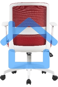 Кресло компьютерное Cactus CS-WMC333-RD темно-красный, сиденье темно-красный, сетка/ткань, низк. спин. крестов. пластик, пластик белый