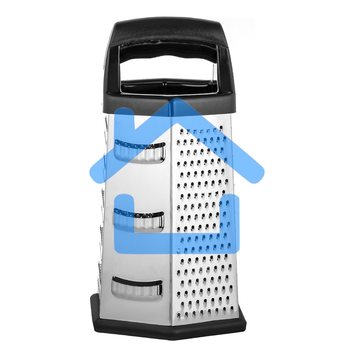 Терка LARA LR07-53 6 поверхностей, высота 23 см, нерж. сталь, нескользящее основание, ручка