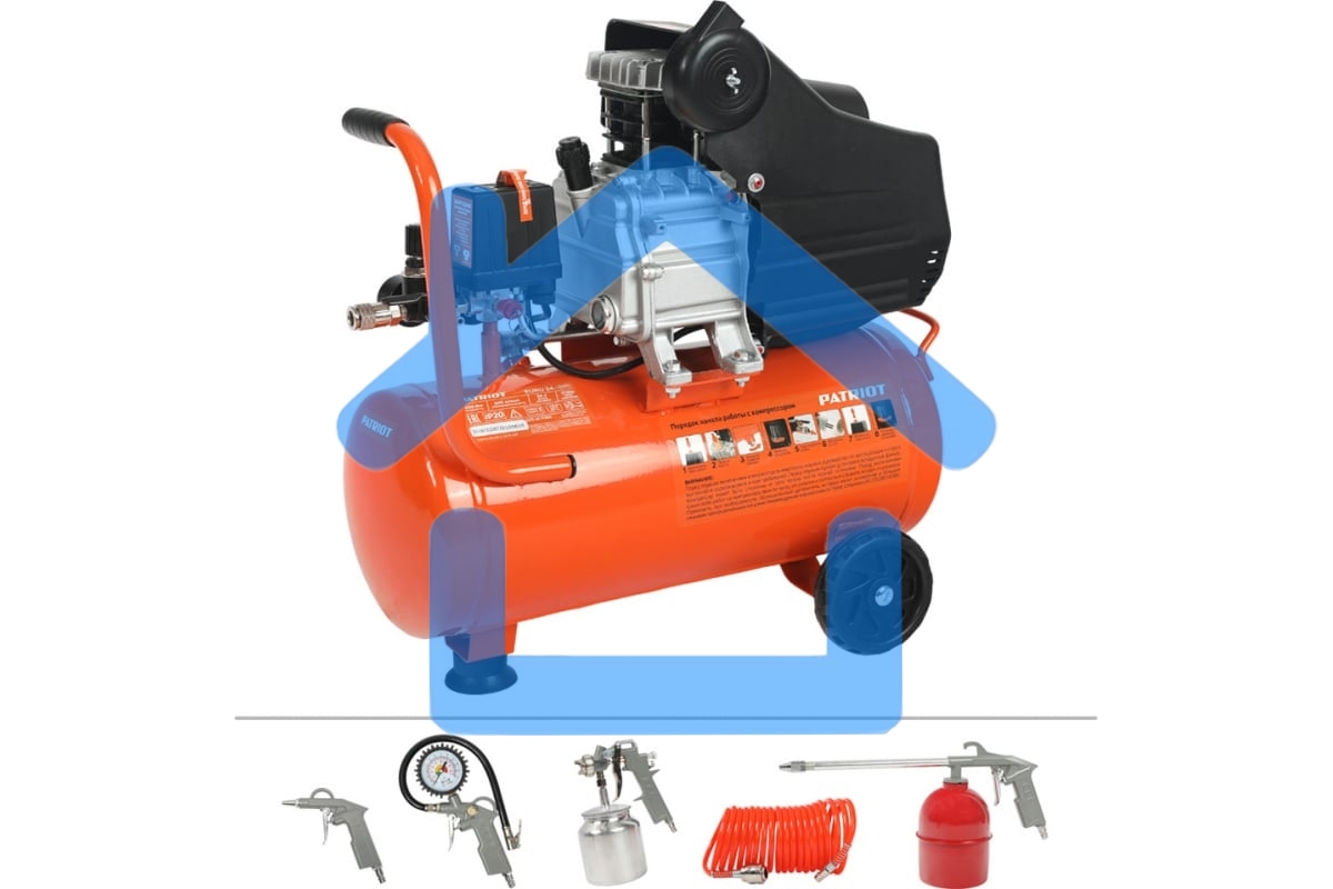 Компрессор PATRIOT EURO 50-260К 525306316 Мощность: 1.8 кВт; Напряжение: 230В~50Гц; Обороты двигателя: 2850 об/мин; Производительность: 260 л/мин; Объем ресивера: 50 л; Давление: 8 бар; Вес: 28,5