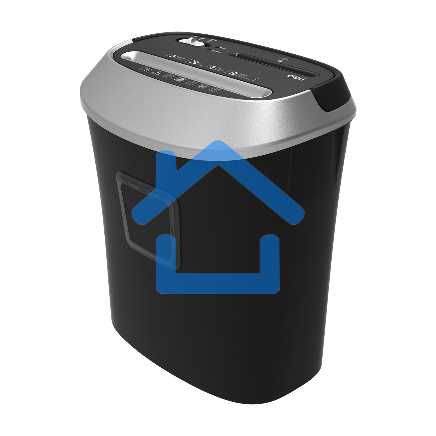 Уничтожитель бумаг Deli E9948, Shred capacity: 10 sheets; Shred size: 5*38мм; Security level: 3