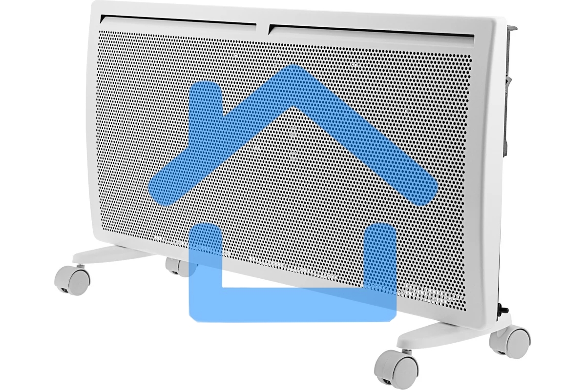 Конвектор гибридный Denzel HybridX-2000 белый, 2000 Вт, 30 м2, термостат, дисплей