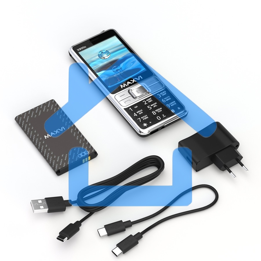 Мобильный телефон Maxvi X900c черный