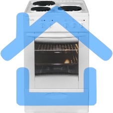 Плита электрическая Лысьва ЭП 301 МС белый, конфорок 3 шт, духовка 57 л, 50 см x 84 см x 60 см