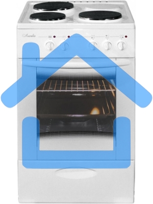 Плита электрическая Лысьва ЭП 301 МС белый, конфорок 3 шт, духовка 57 л, 50 см x 84 см x 60 см