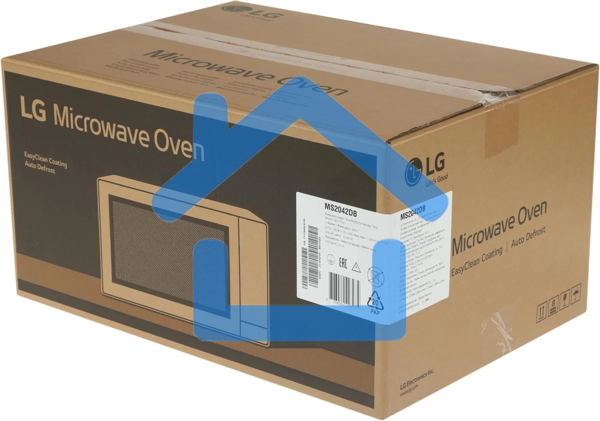 Микроволновая печь LG MS2042DB черный, 20 л, 700 Вт, переключатели - сенсор