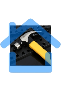 Молоток-гвоздодер Deli DL5002F 450 гр магнит, противоскользящий боек, фиберглассовая рукоять