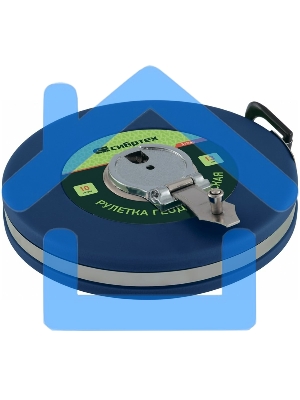 Рулетка геодезическая 30 м х 13 мм, закрытый корпус, фиберглассовая лента Сибртех