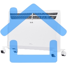 Комплект Ballu Transformer с блоком управления и шасси BEC/EVU-2000-4E белый, 2000 Вт, 25 м2, дисплей, термостат, WiFi