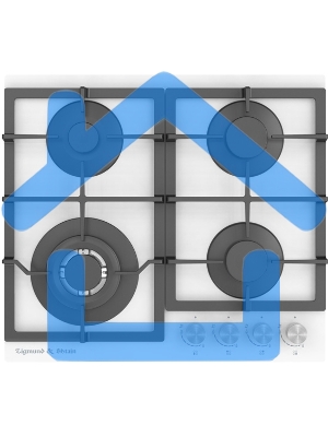 Газовая варочная панель Zigmund & Shtain M 26.6 W независимая, белый