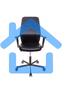 Кресло компьютерное Бюрократ CH-605/BLACK черный, искусственная кожа, крестовина металл