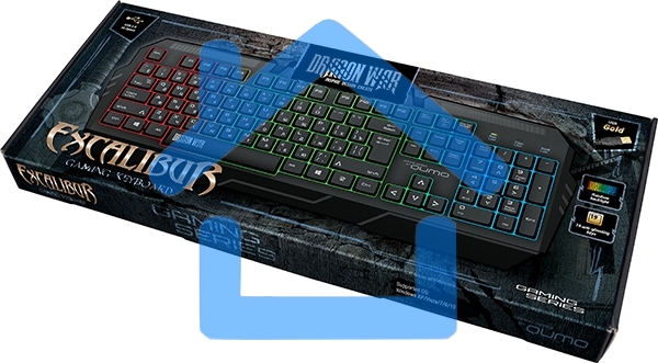 Игровая клавиатура Qumo Excalibur K67, проводная, 104, встроенные радужная подсветка