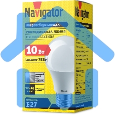 Лампа светодиодная Navigator NLL-A60-10-12/24-4K-E27