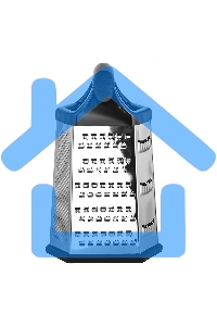 Терка LARA LR07-53 6 поверхностей, высота 23 см, нерж. сталь, нескользящее основание, ручка
