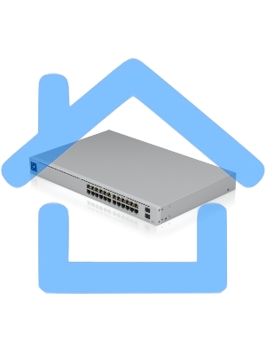 Коммутатор в стойку Ubiquiti UniFi Professional 24Port Gigabit Switch with Layer3 Features and SFP+ USW-Pro-24-EU, 24х 1G RJ45, 2х 10G SFP+