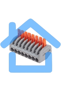 Универсальная клемма Rexant СМК 222-418, 8-проводная серая 0,08-2,5/4мм² (20 шт/уп)