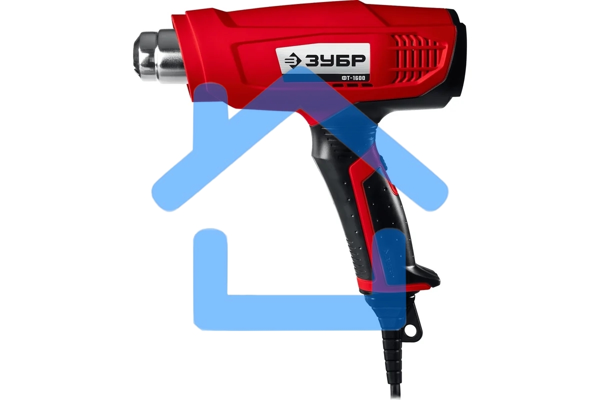 Фен технический ЗУБР ФТ-1600мастер. слюдяной изолятор насадки 2 режима 350град/350л/мин