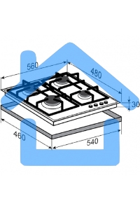 Газовая варочная панель Zigmund & Shtain M 26.6 W независимая, белый