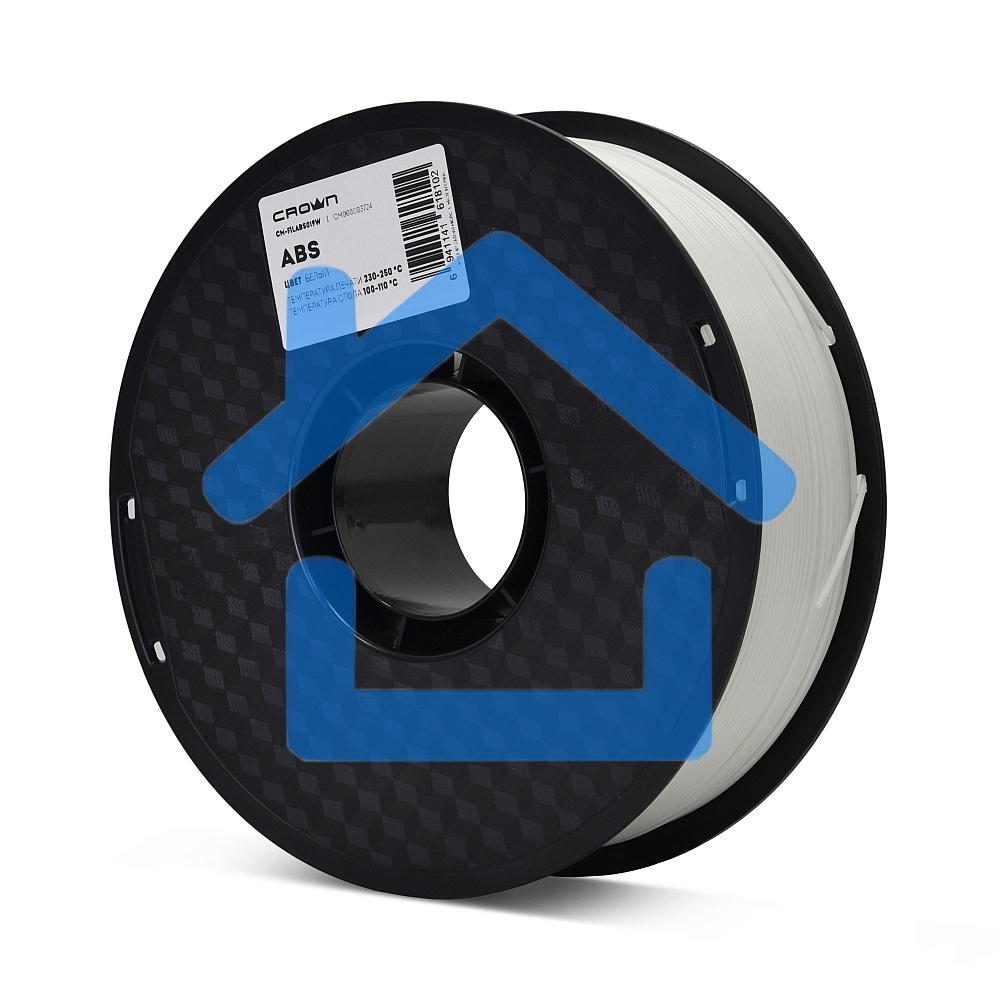 Филамент Crown Micro CM-FILABS019W ABS 1.75 1кг белый
