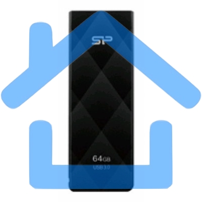 Флешка USB R/W Silicon Power R/W 64Gb Blaze B20 SP064Gb,UF3B20V1K USB3.0 черный