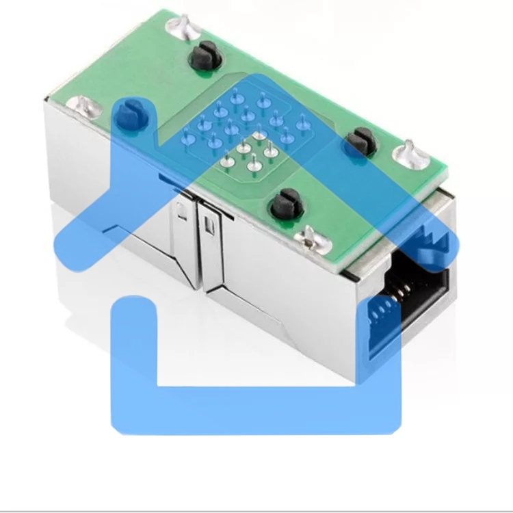 Модуль RJ-45 (F) <->RJ-45(F),FTP, проходной, ABS пластик, черный, кат. 5e VCOM <CT251S>