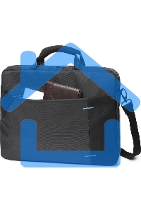 Сумка для ноутбука Сумка Continent CC-205Gb,(нейлон, серый, с голубой отстрочкой, 15,6'')