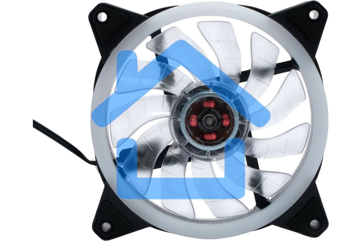 Вентилятор для корпуса Gembird D12025S12L-W черный, 120 мм, 1200 об/мин, 20.5 дБ, 3 pin