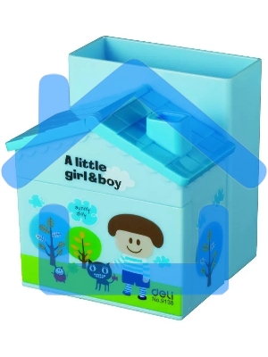 Подставка Deli E9138 Домик для письменных принадлежностей, ассорти, пластик