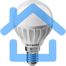 Лампа светодиодная ОНЛАЙТ 61136 OLL-G45-6-230-6.5K-E14