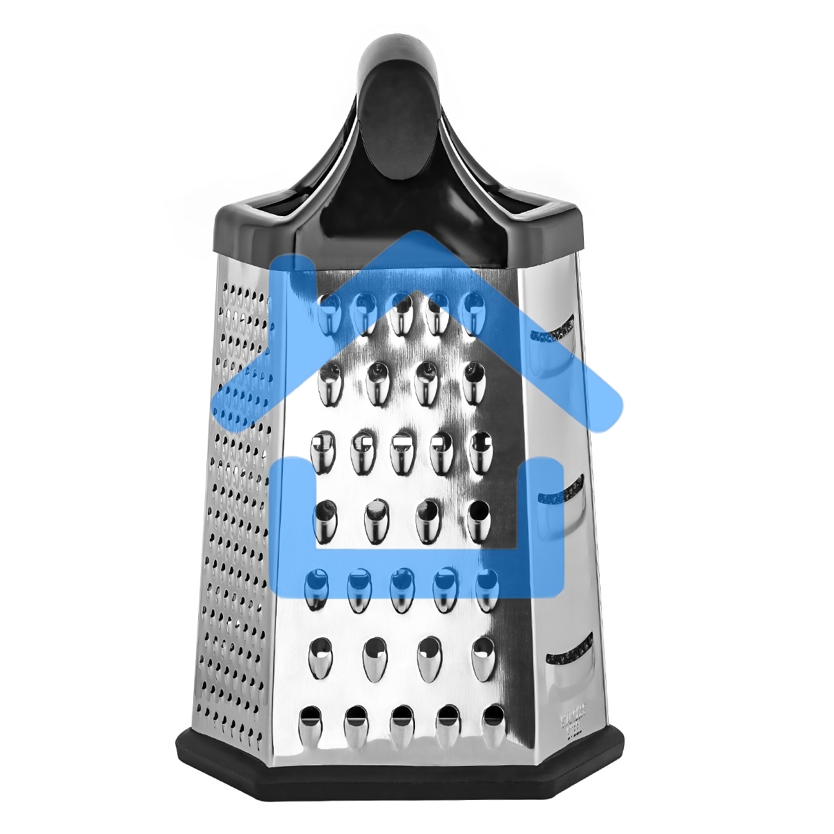 Терка LARA LR07-53 6 поверхностей, высота 23 см, нерж. сталь, нескользящее основание, ручка