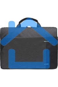 Сумка для ноутбука Сумка Continent CC-205Gb,(нейлон, серый, с голубой отстрочкой, 15,6'')