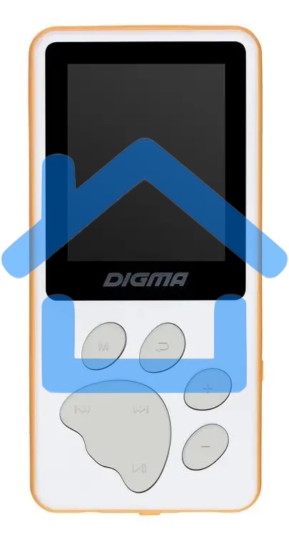Плеер Hi-Fi Flash Digma S4 8Gb белый/оранжевый/1.8